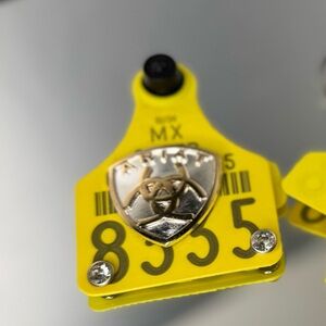 Ariat Bright Yellow Tag with Silver Emblem